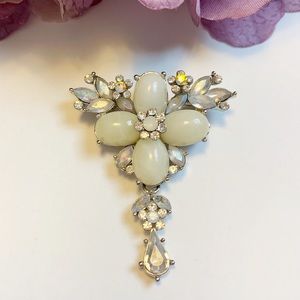 Swarovski Crystal & Opal Brooch - NWOT